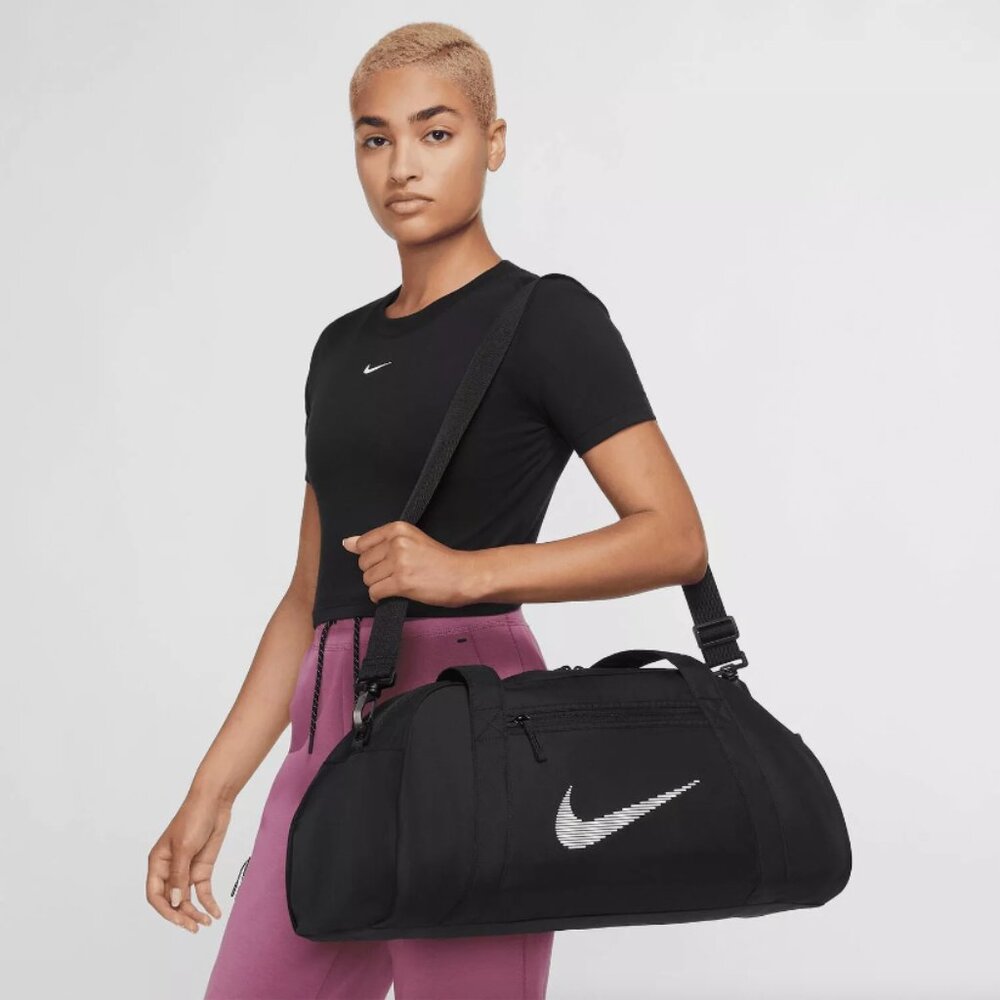 Nike Gym Club Duffel Bag 24L Medium Training Game Travel Overnight Bag Black